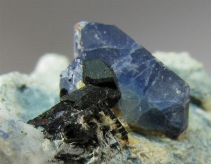 Benitoite, Neptunite - Dallas Gem Mine, New Idria District, San Benito Co., California, USA