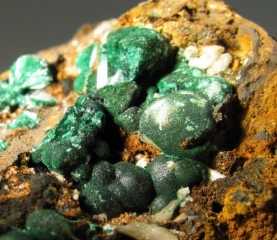 Malachite, Cerussite  - Montevecchio Mine, Sardinia, Italy