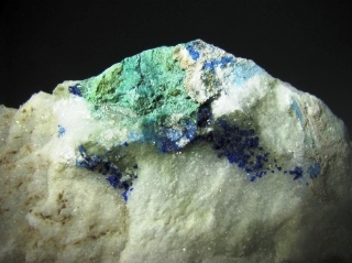 Azurite, Malachite -  Valpulita Quarry, Carrara, Tuscany, Italy