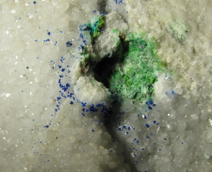 Azurite, Malachite   - Valpulita Quarry, Carrara, Tuscany, Italy