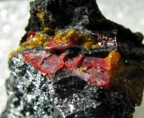 Getchellite  - Getchell mine, South Pit Extension, Humboldt Co., Nevada, USA